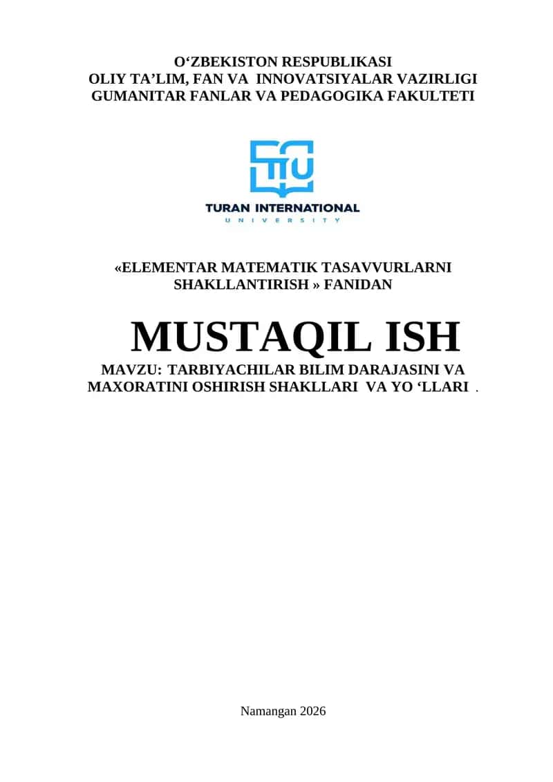 Maktabgacha Yoshdagi Bolalarda Vaqtni Idrok Qilish 1