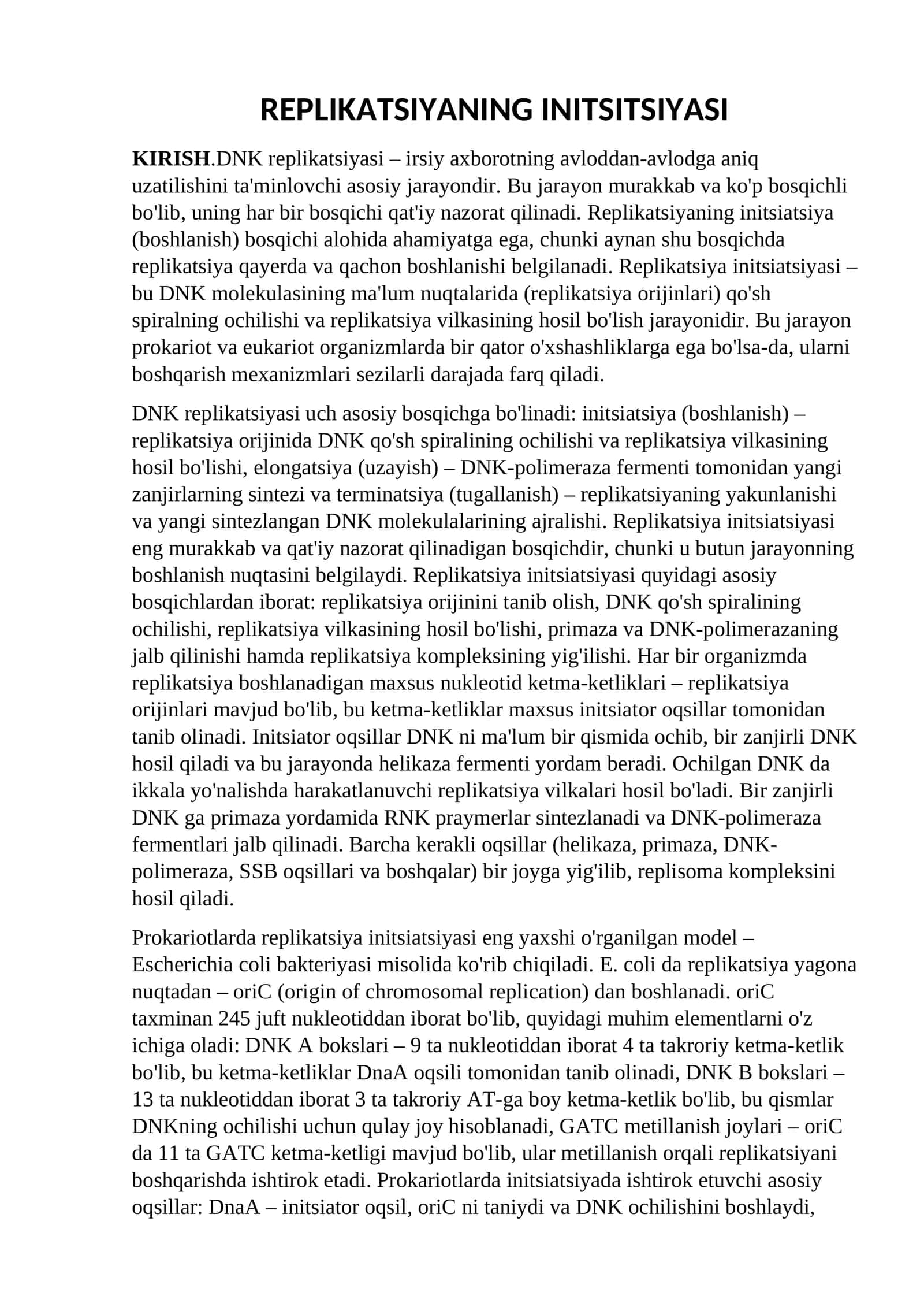 REPLIKATSIYANING INITSITSIYASI 1