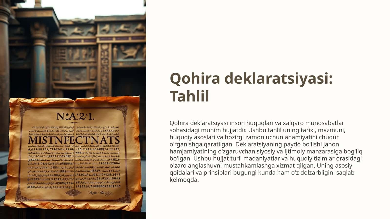 Qohira deklaratsiyasi 1