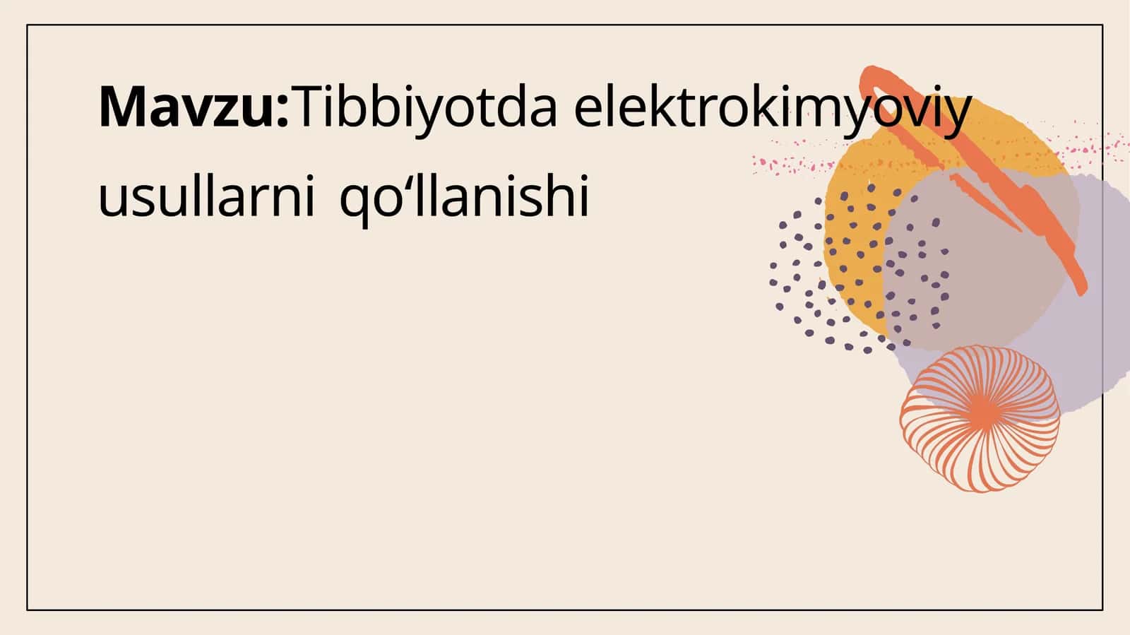 Elektrokimyoviy usullarning Tibbiyotdagi roli 1