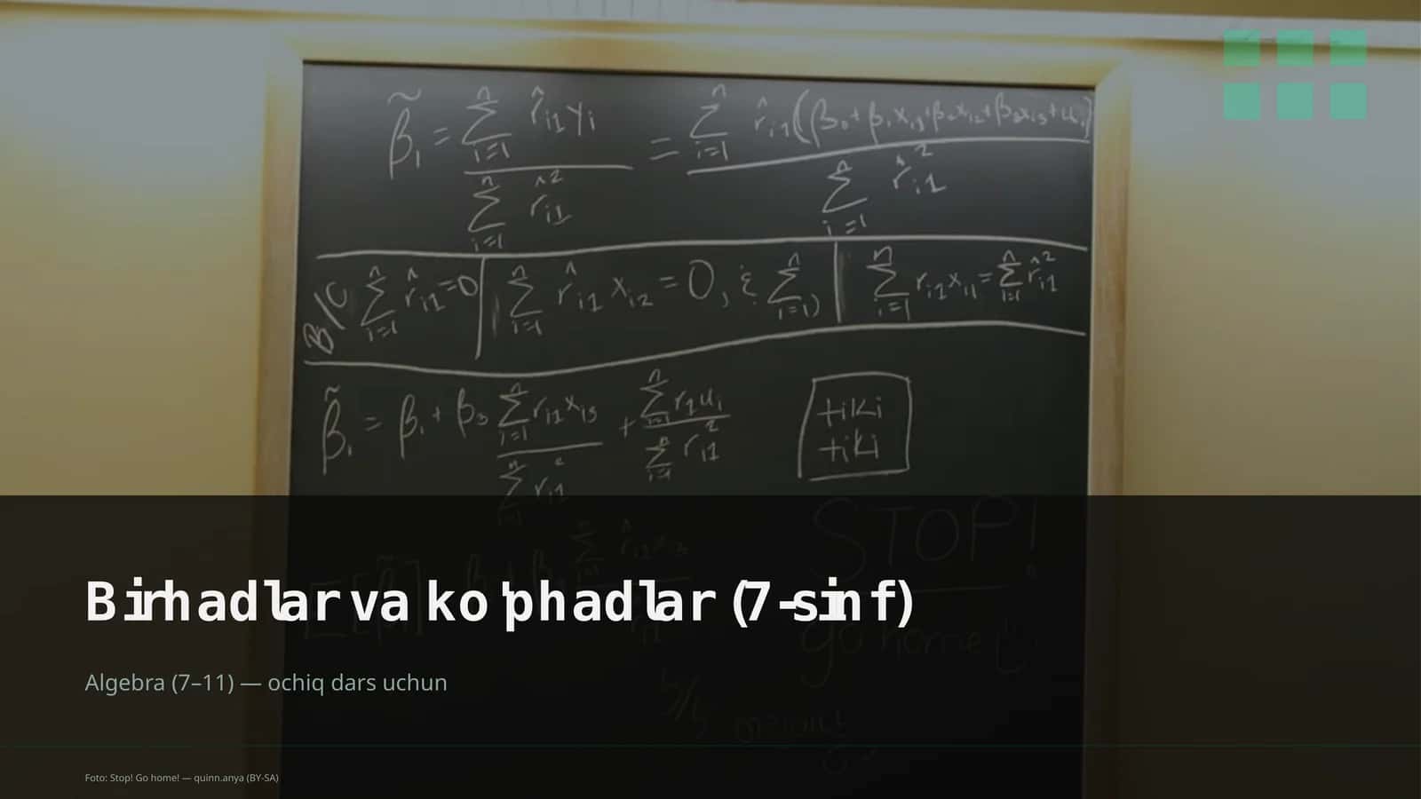 Birhadlar va ko'phadlar (7-sinf) 1