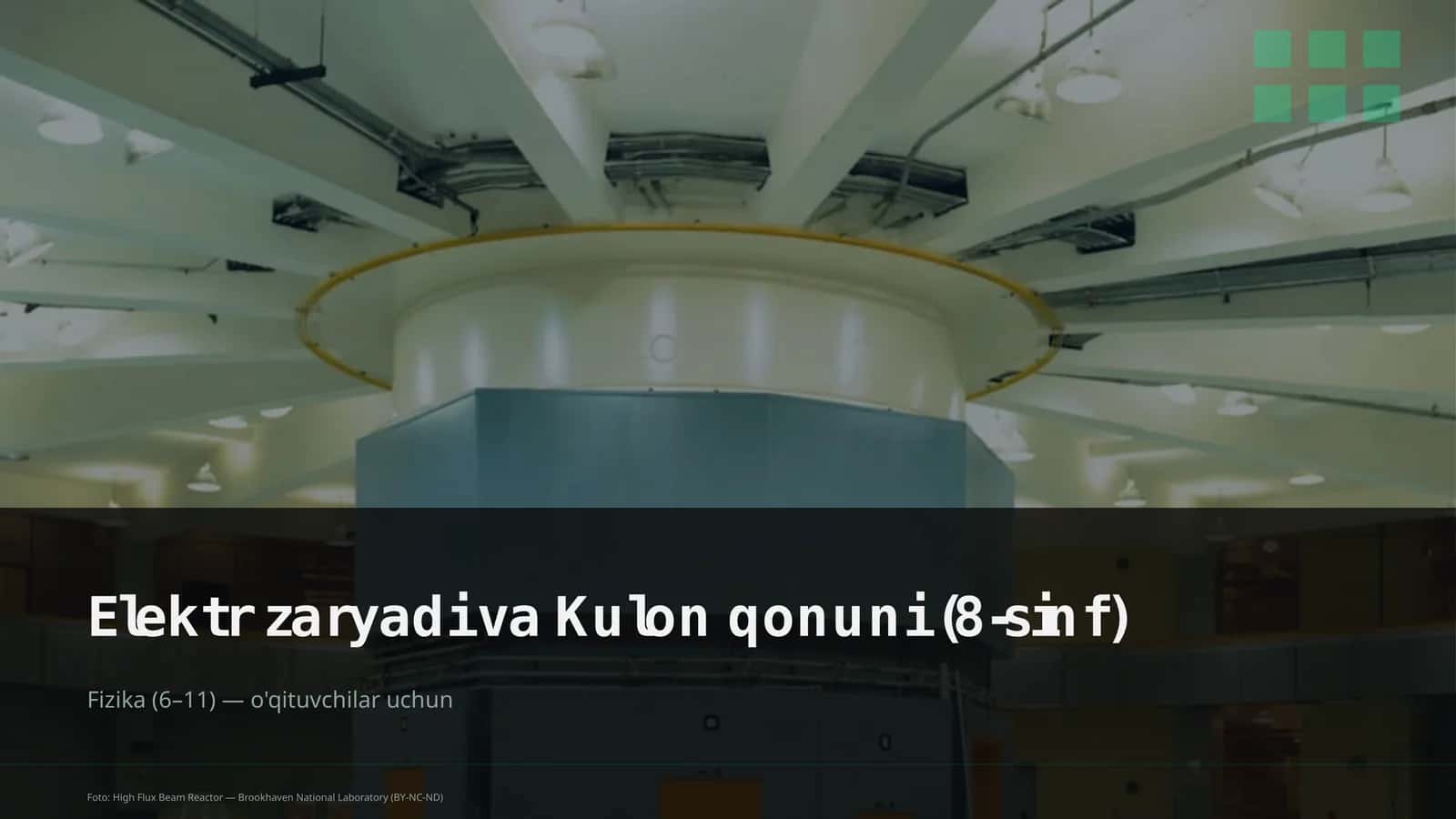 Elektr zaryadi va Kulon qonuni (8-sinf) 1