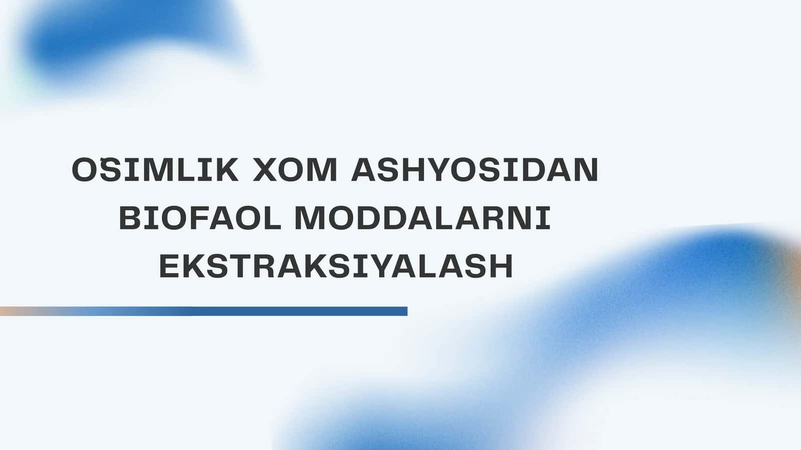 Dorivor o'simliklar xomashyosi va ulardan olinadigan dorivor preparatlar 1