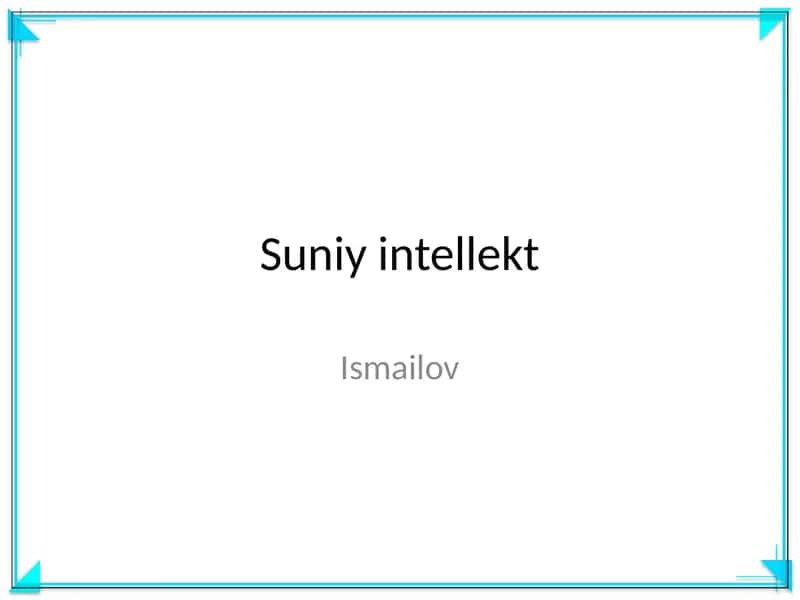 Suniy intellekt 1