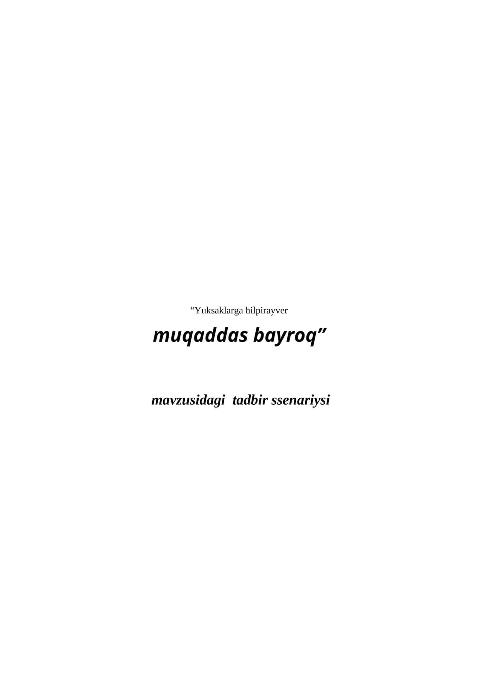 Yuksaklarga hilpirayver muqaddas bayroq 1