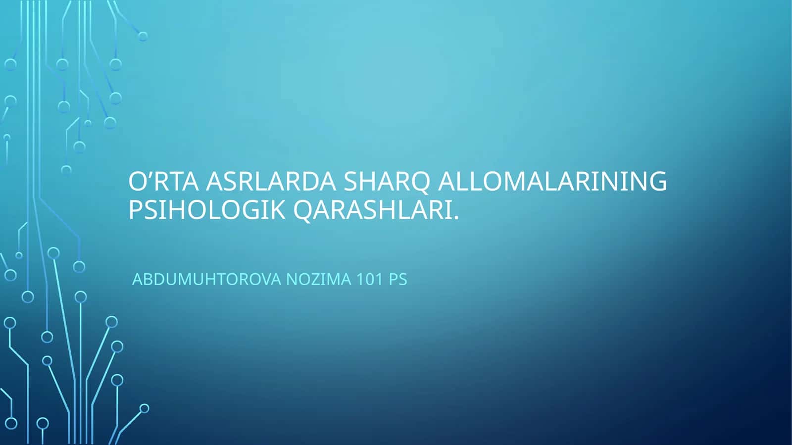 Abdumuhtorova Nozima 1