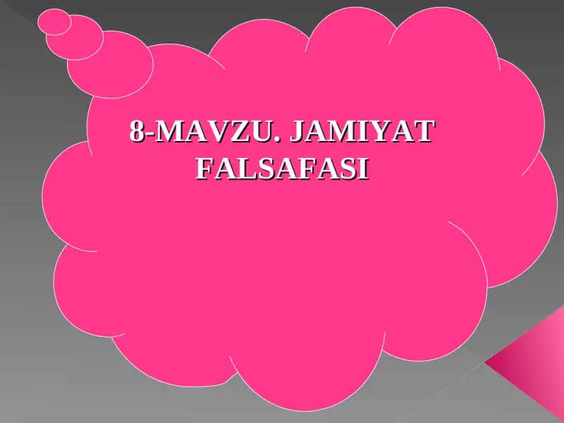 Jamiyat Falsafasi 1