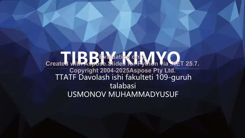 Dagʻal-dispers sistemalarning xossalar va ularni tibbiyot va tibbiy profilaktika sohasida ishlatilishi 1