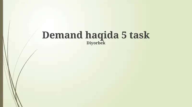 Understanding Demand Fundamentals 1