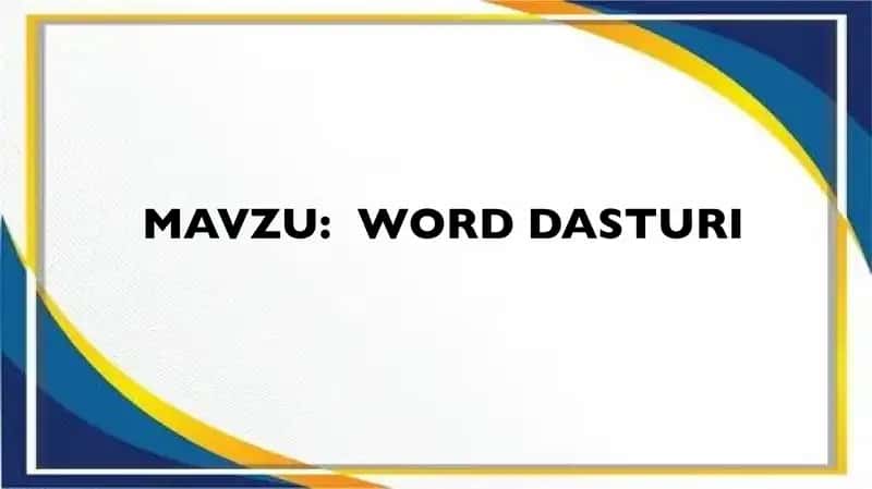 word dasturi 1