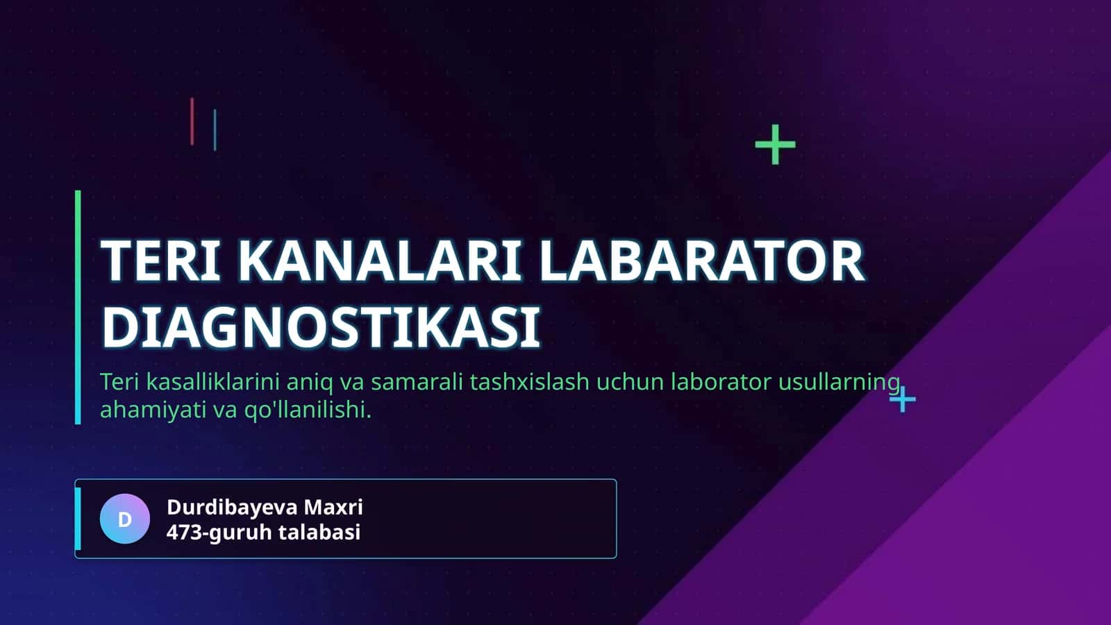 Teri kanalari labarator diagnostikasi 1