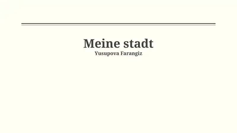 Meine Stadt 1