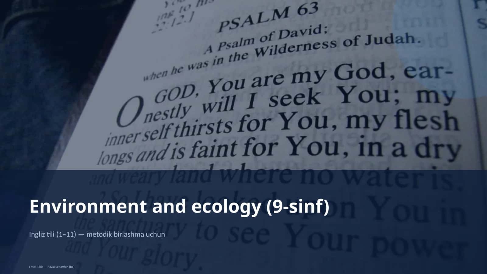 Environment and ecology (9-sinf) 1