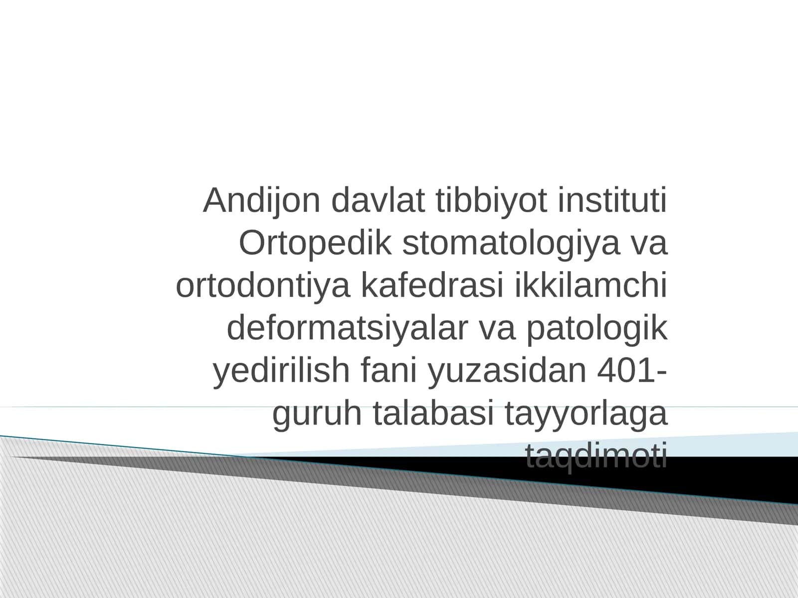 Mavzu:Papov -Gadon fenomeni 1