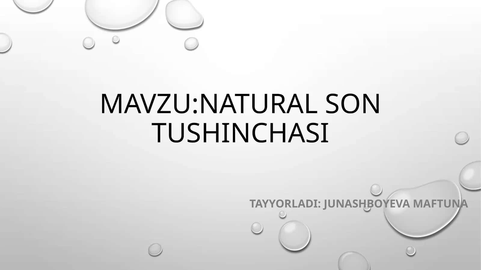 NATURAL SON TUSHINCHASI 1