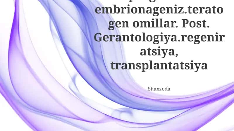 Gastrulyasiya va organogenez 1