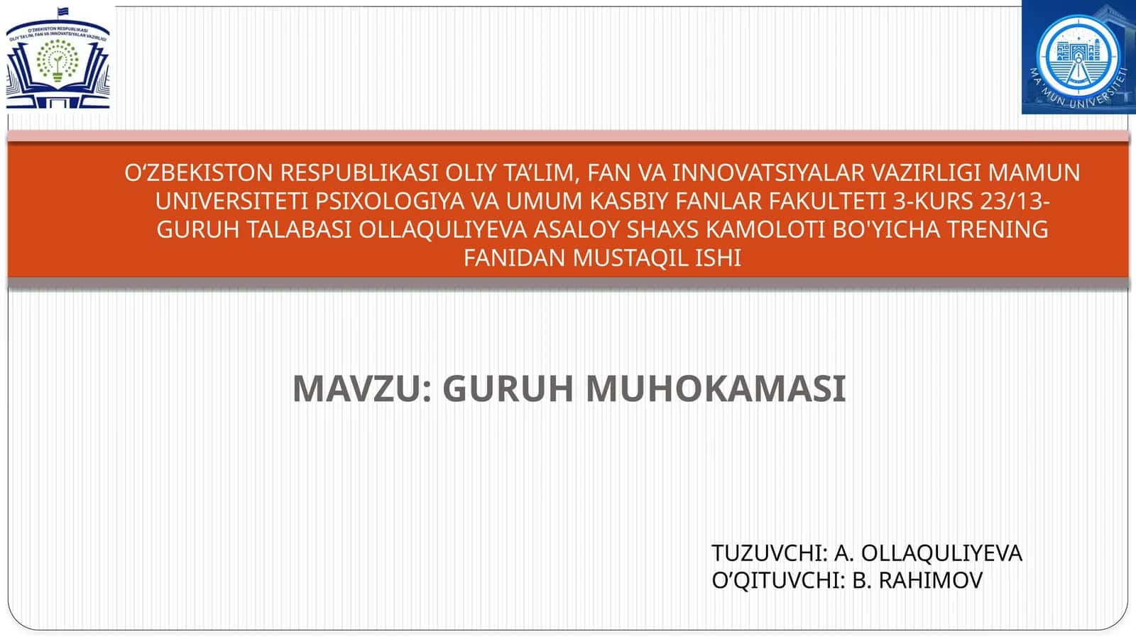 GURUH MUHOKAMASI 1