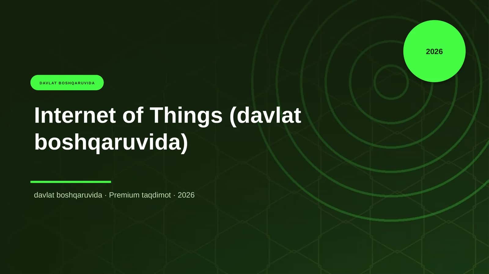 Internet of Things (davlat boshqaruvida) 1