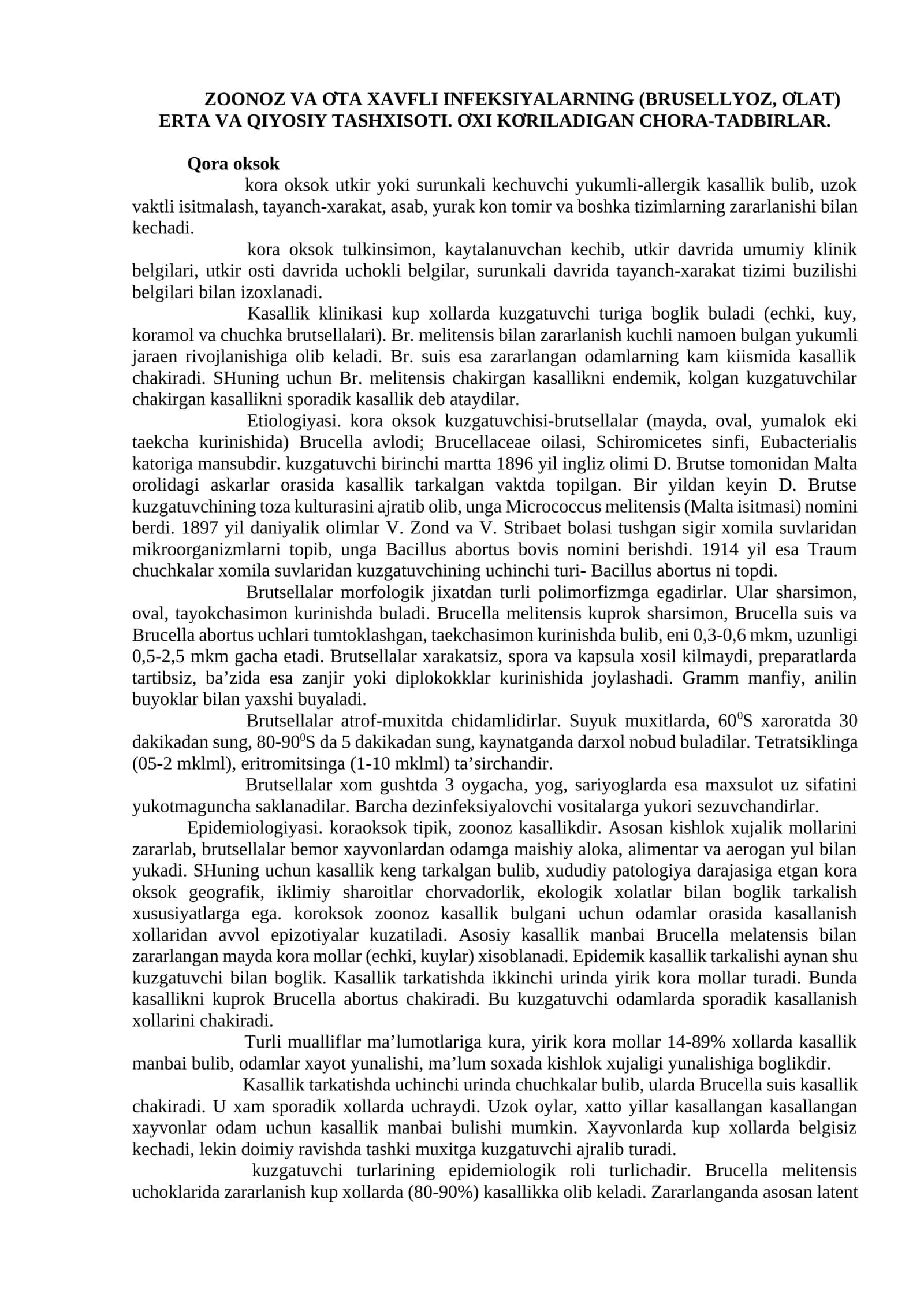 Kora oksok 1