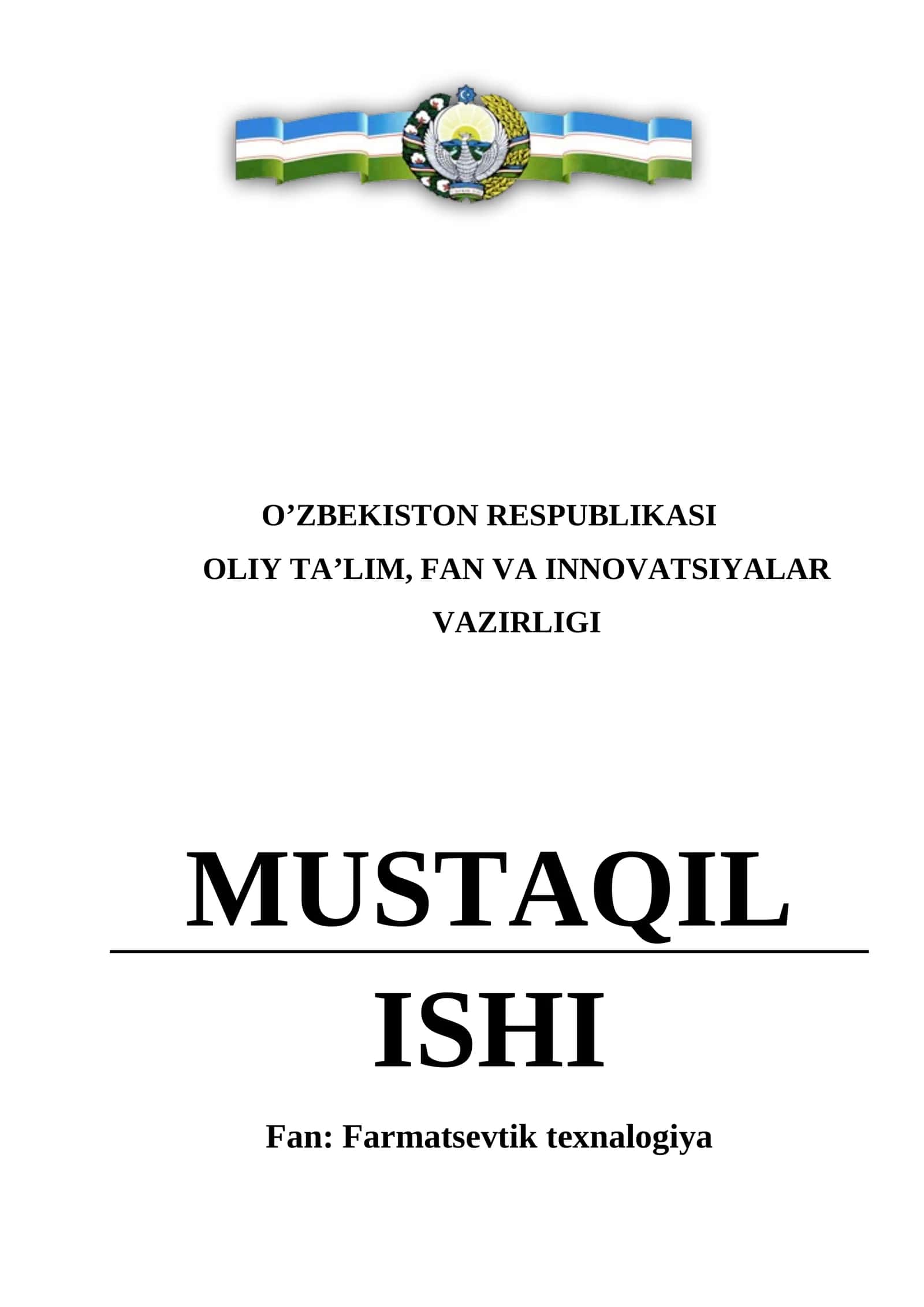 Poroshoklarning xususiy texnologiyasi mustaqil ish 1