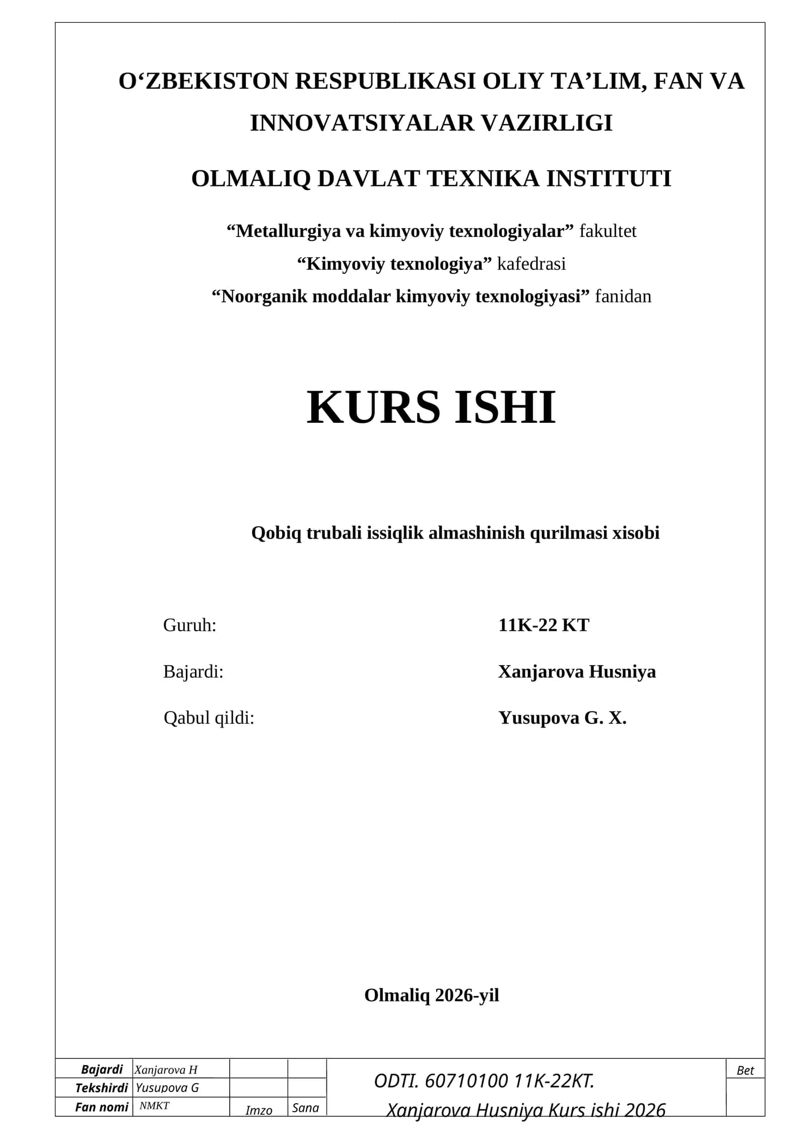 Kurs ishi 1