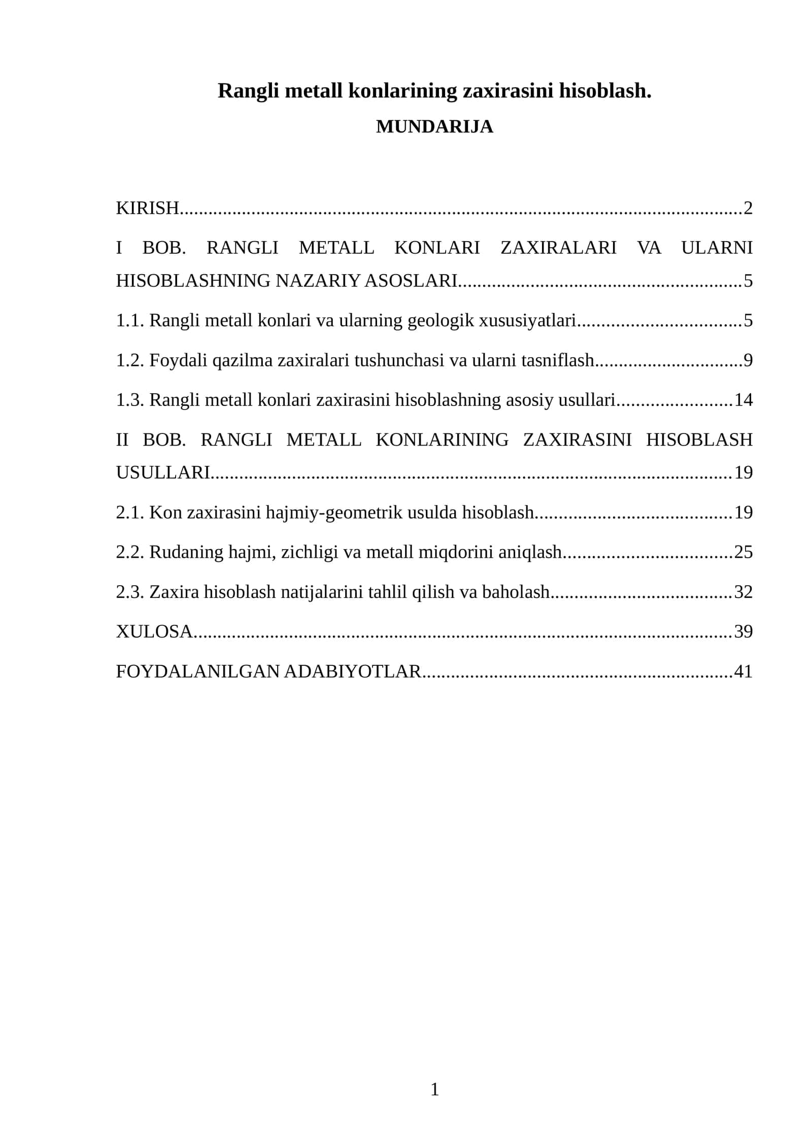 Mavzuning dolzarbligi 1