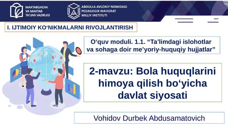 Bolahuquqlarini himoya qilish bo‘yicha davlat siyosati 1