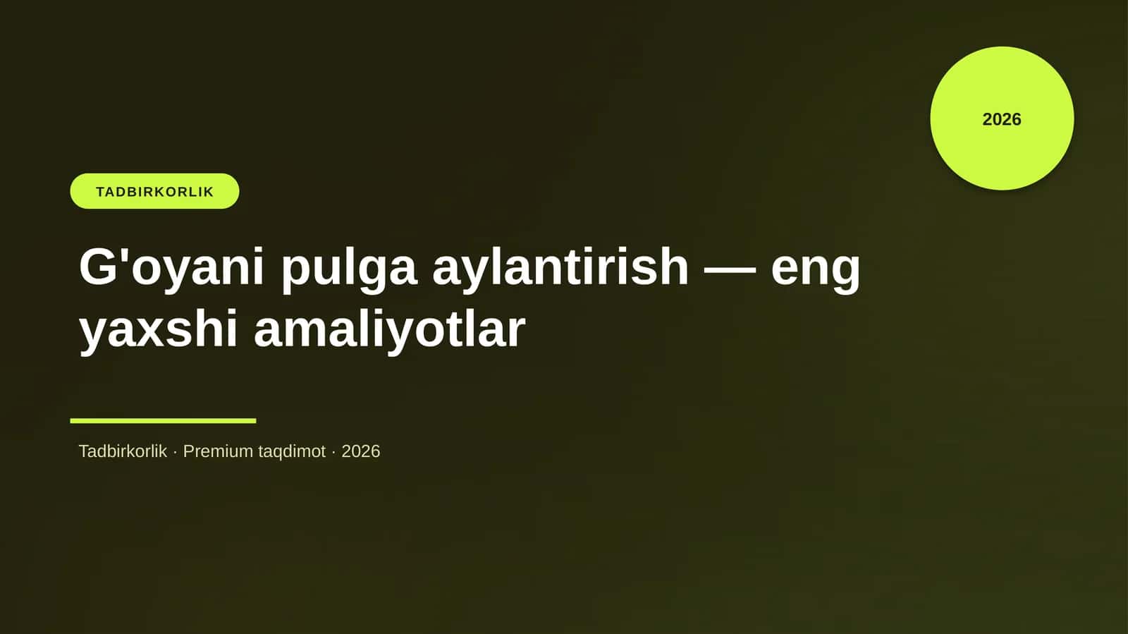 G'oyani pulga aylantirish — eng yaxshi amaliyotlar 1