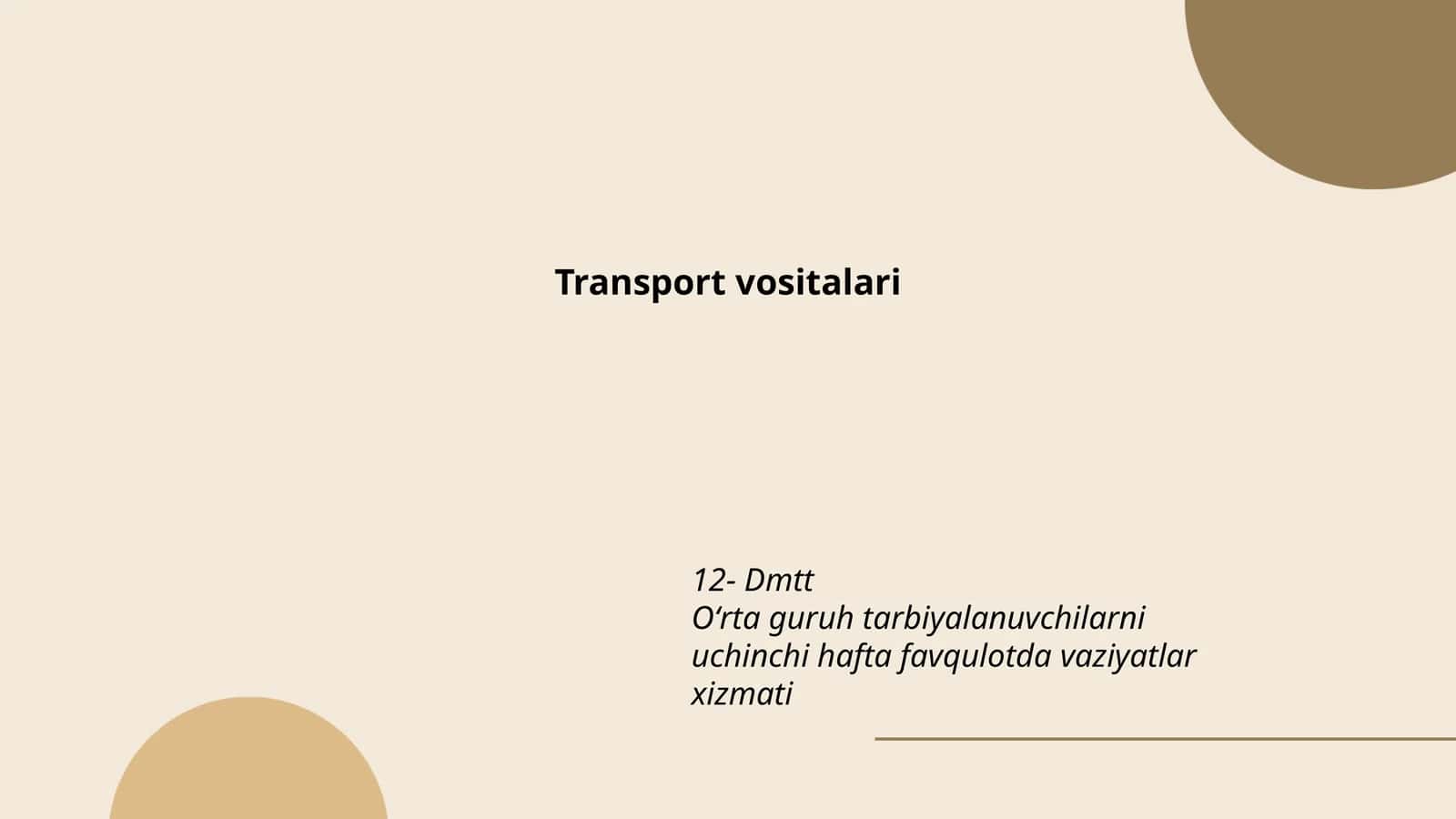 Avtomobil transport vositalari 1