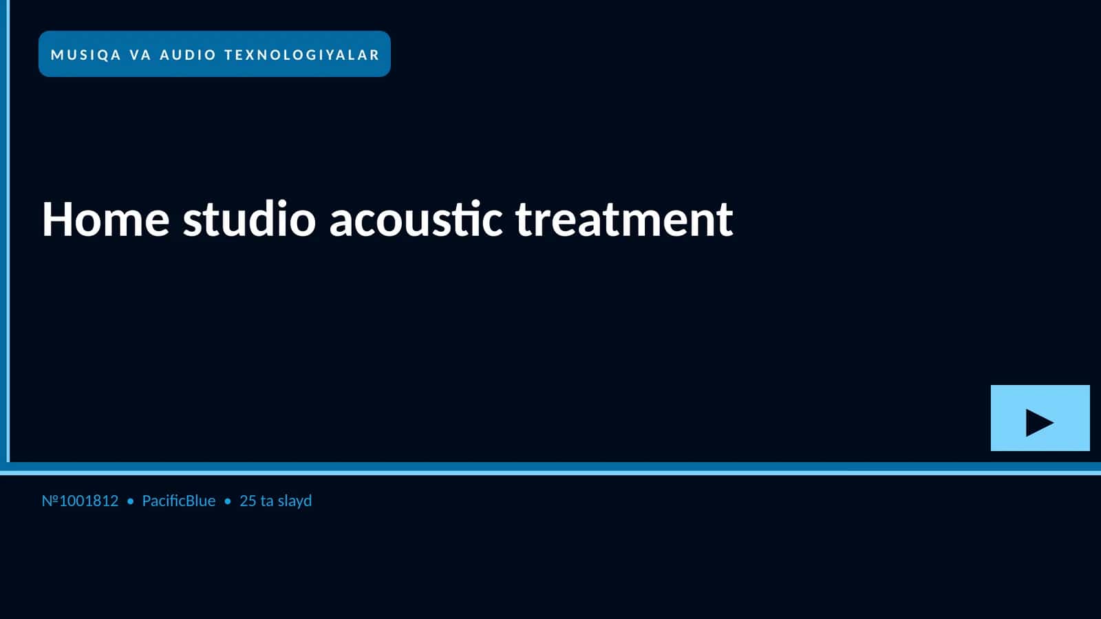 Home studio acoustic treatment 1