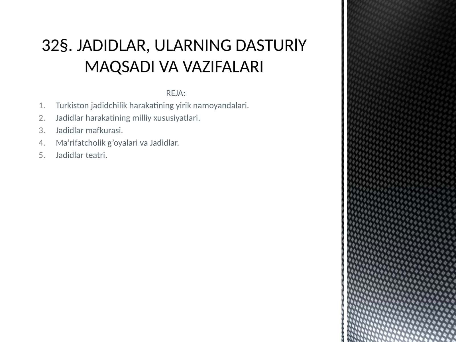 Jadidlar harakati 1