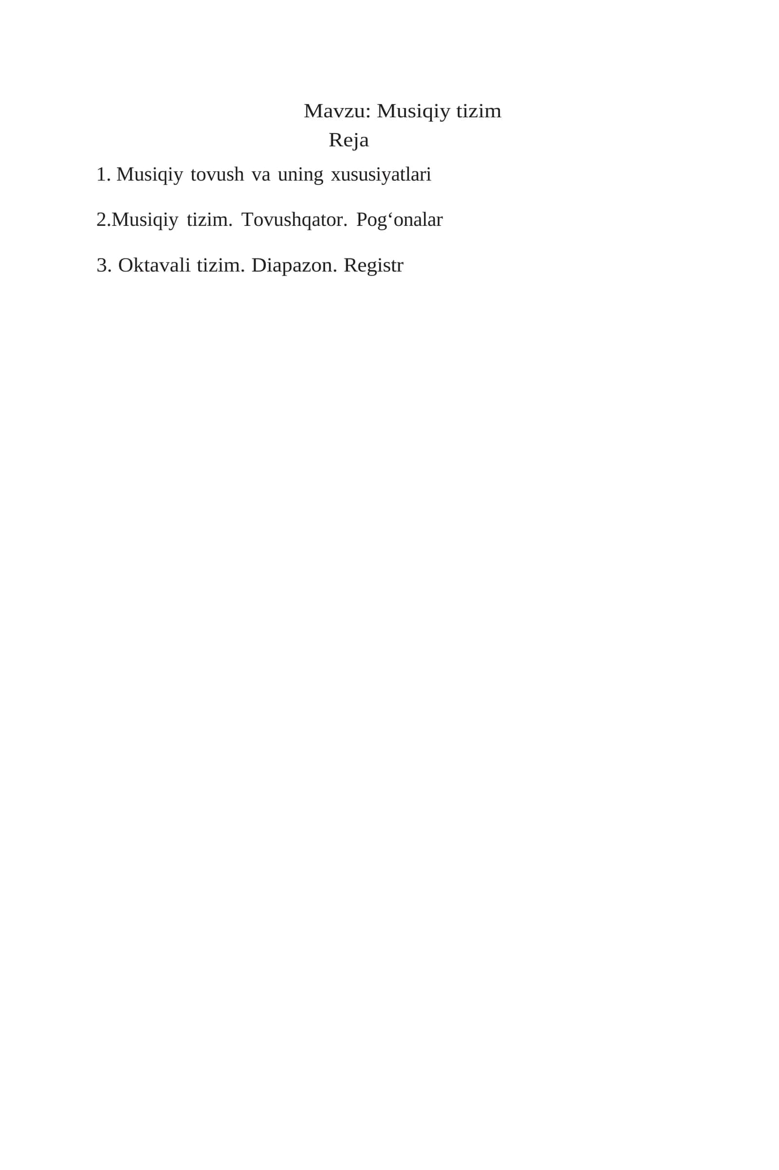 Musiqiy tizim 1