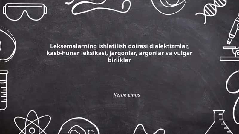 Dialektizmlarning mintaqaviy taqsimoti va semantik xususiyatlari 1