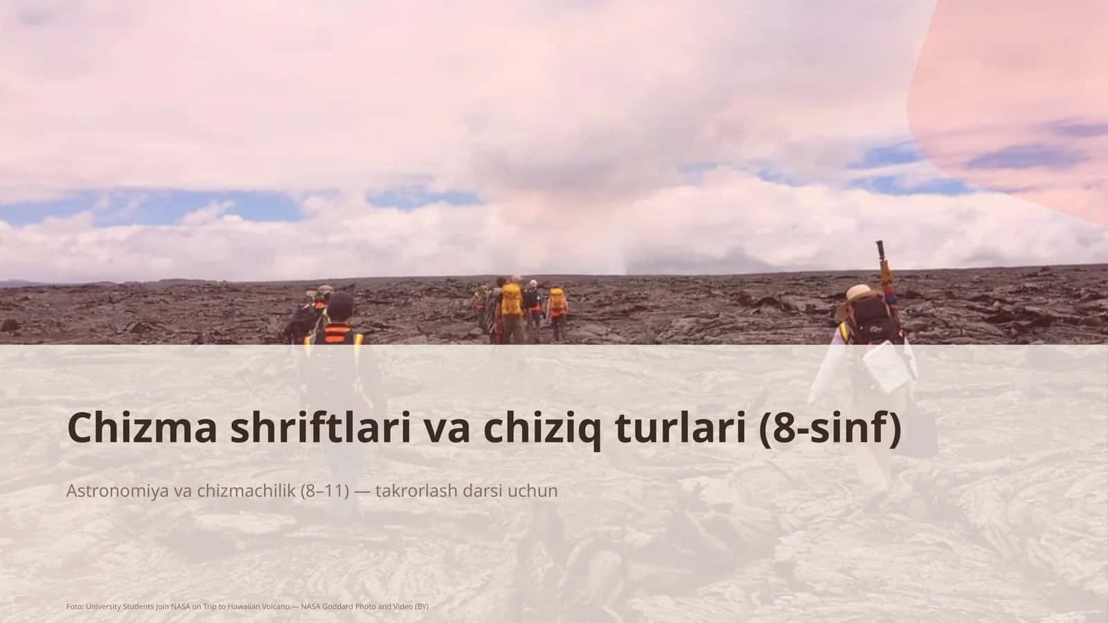Chizma shriftlari va chiziq turlari (8-sinf) 1