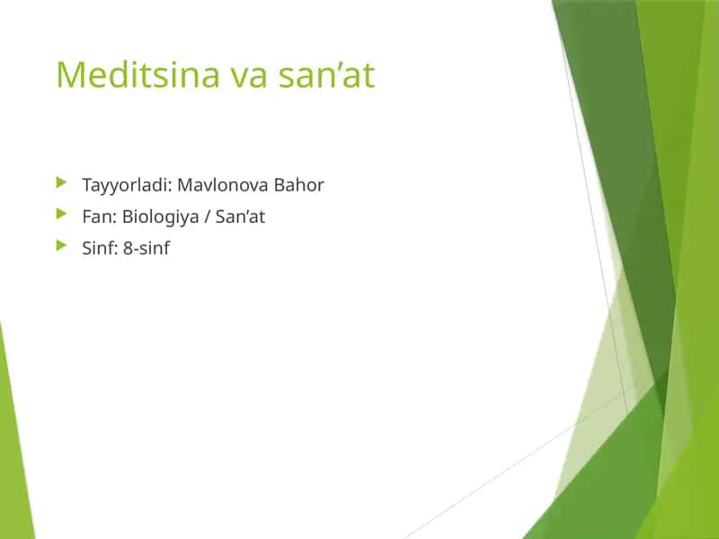 Meditsina va san’at 1
