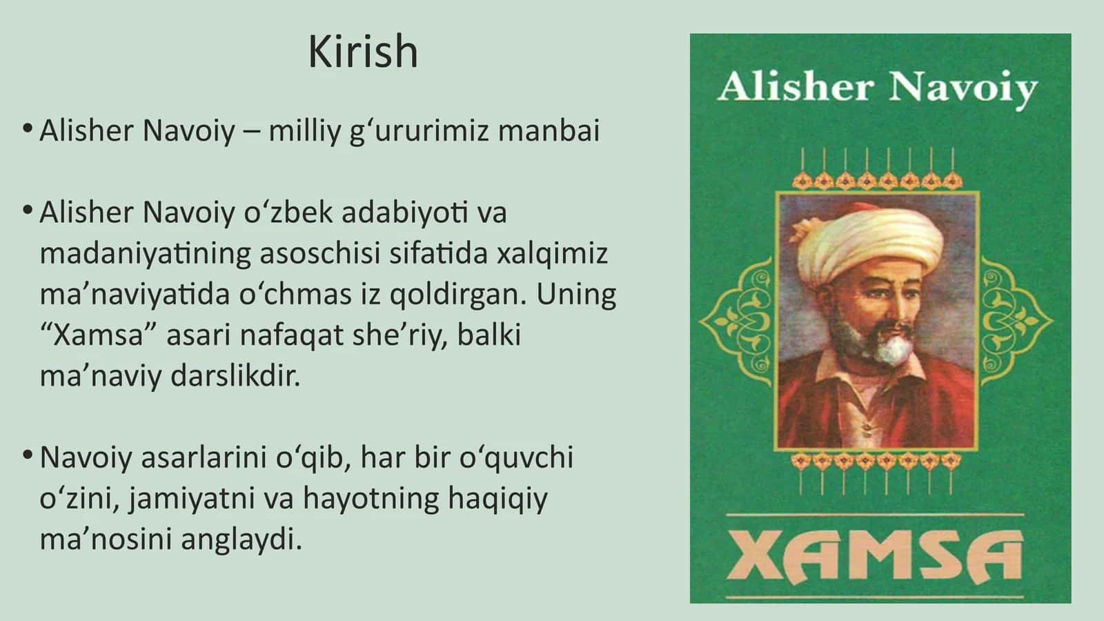 Alisher Navoiy – milliy g‘ururimiz manbai 1