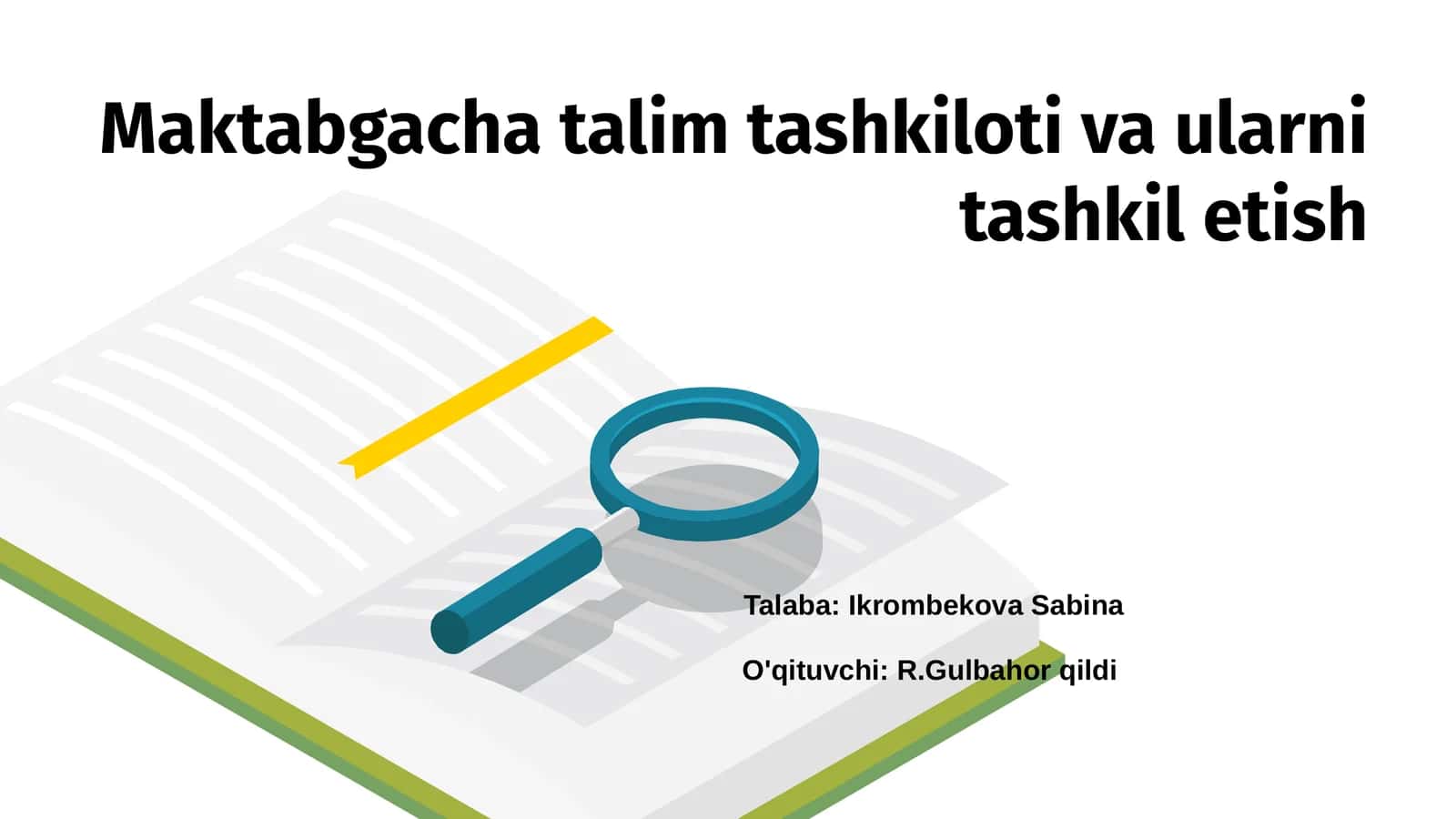 Maktabgacha talim tashkiloti va ularni tashkil etish 1