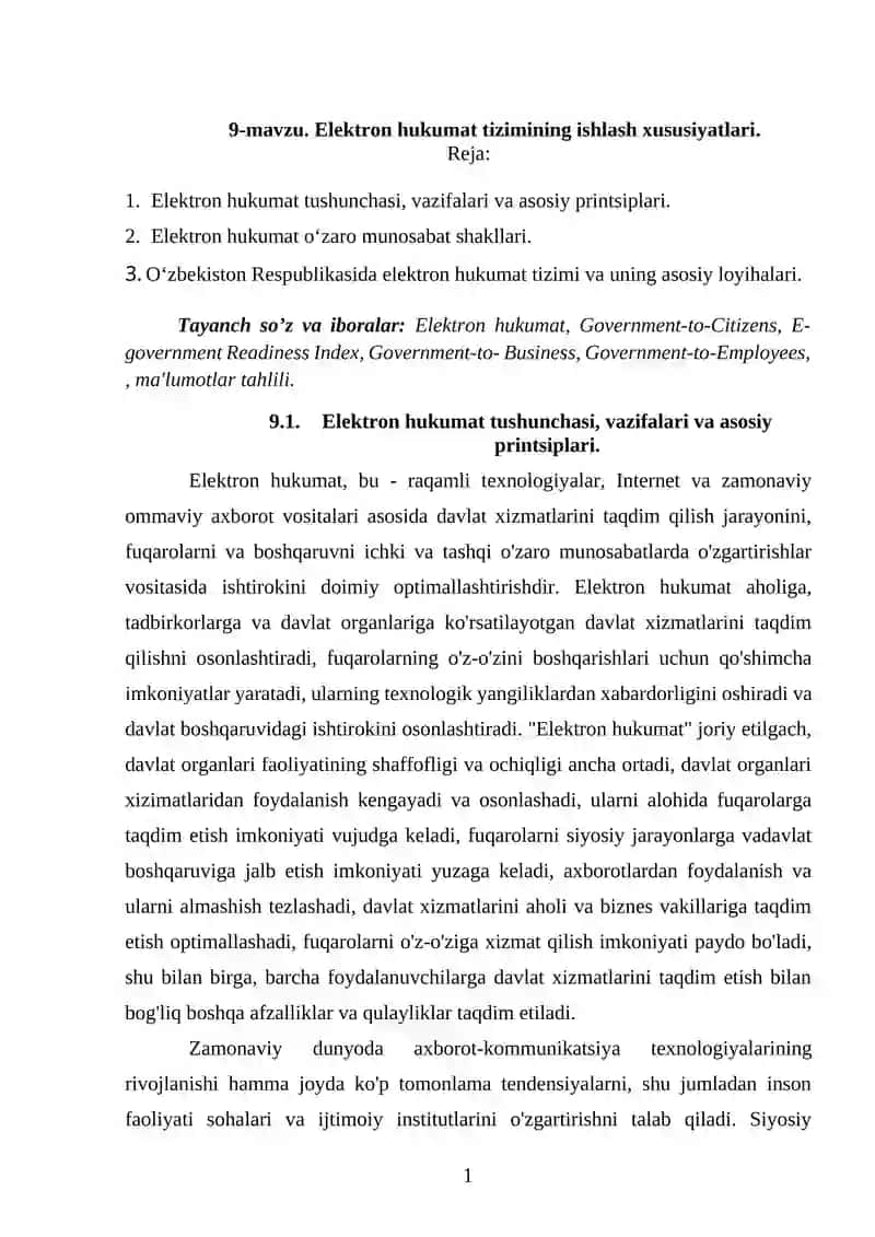 Elektron hukumat tizimi