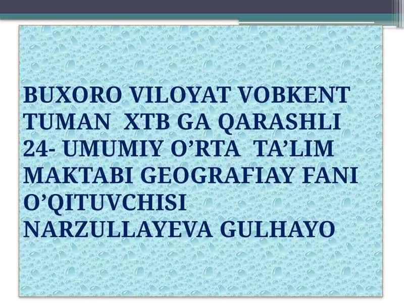 Afrikaning ichki suvlari 1