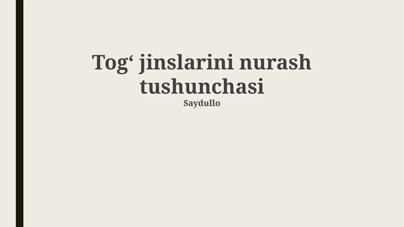 Togʻ jinslarini nurash tushunchasi 1