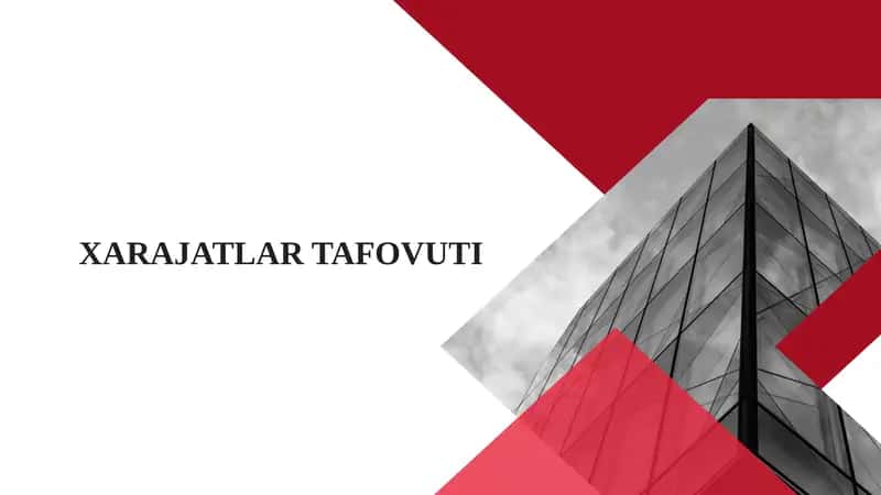 XARAJATLAR TAFOVUTI 1