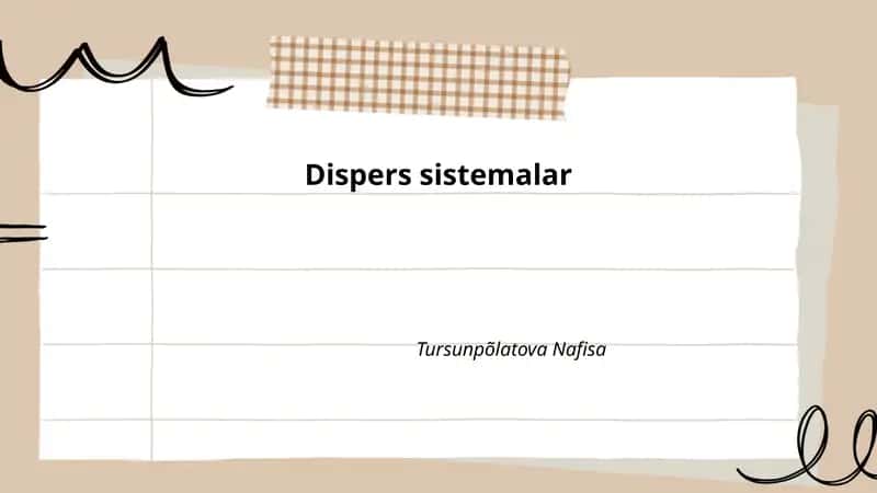 Dispers sistemalar 1
