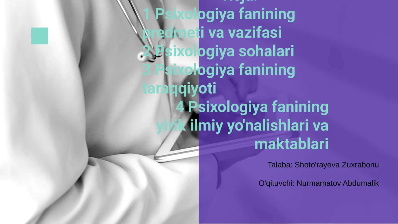 Psixologiya mustaqil fan sifatida 1