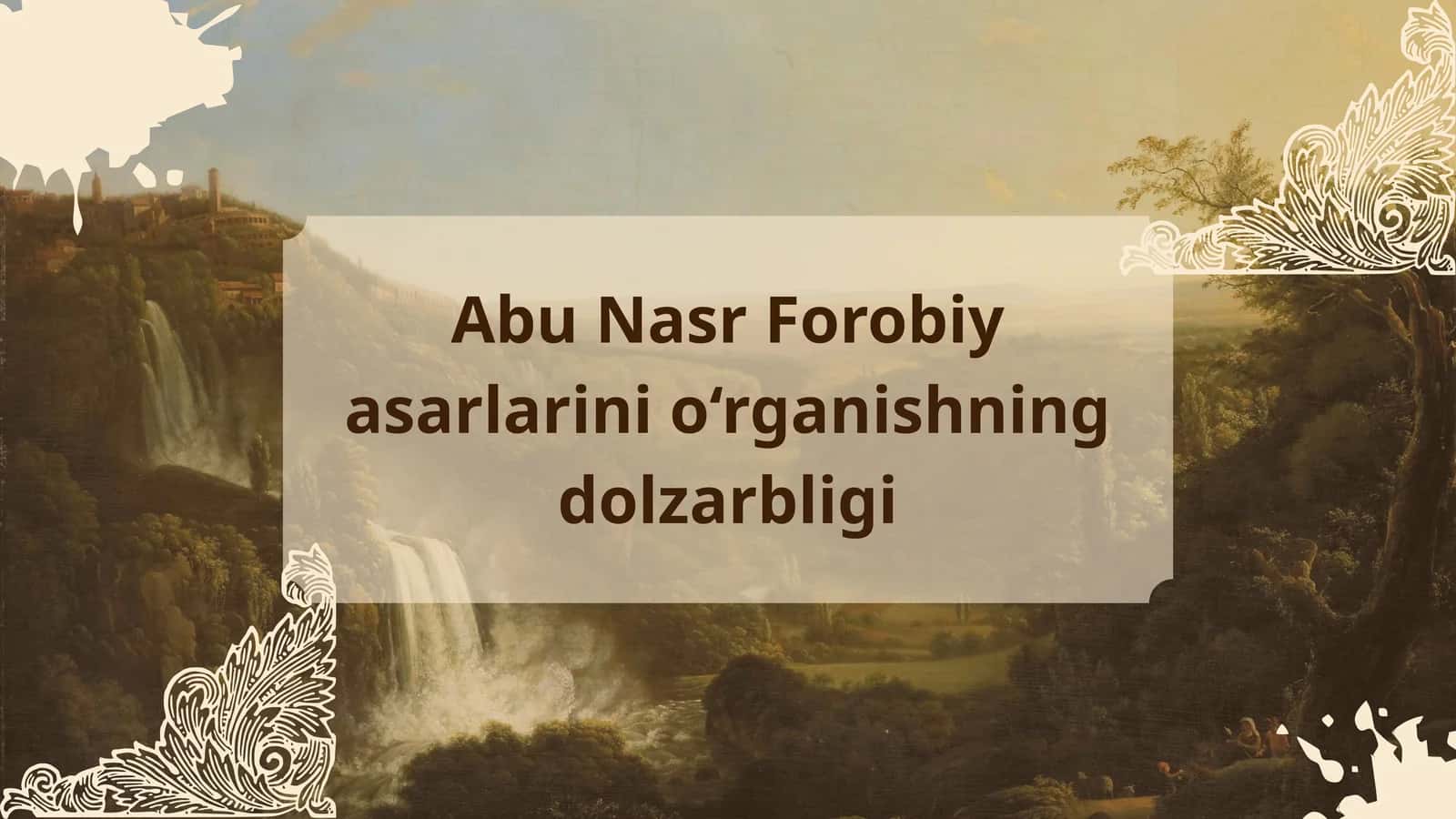 Farobiy haqida kichik taqdimot 1