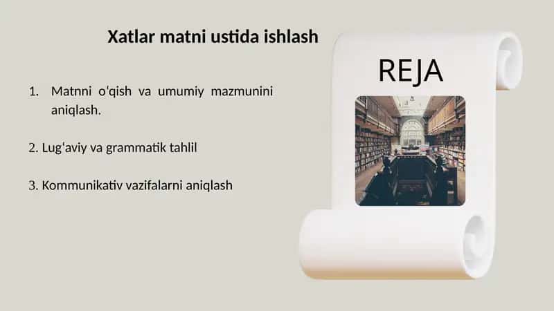 Xatlar matni ustida ishlash 1