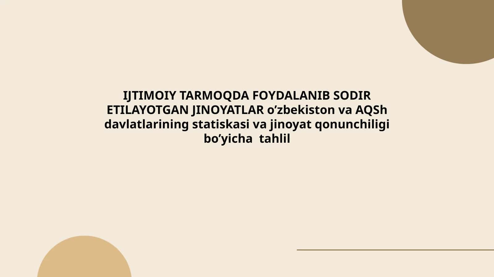 IJTIMOIY TARMOQDA FOYDALANIB SODIR ETILAYOTGAN JINOYATLAR 1
