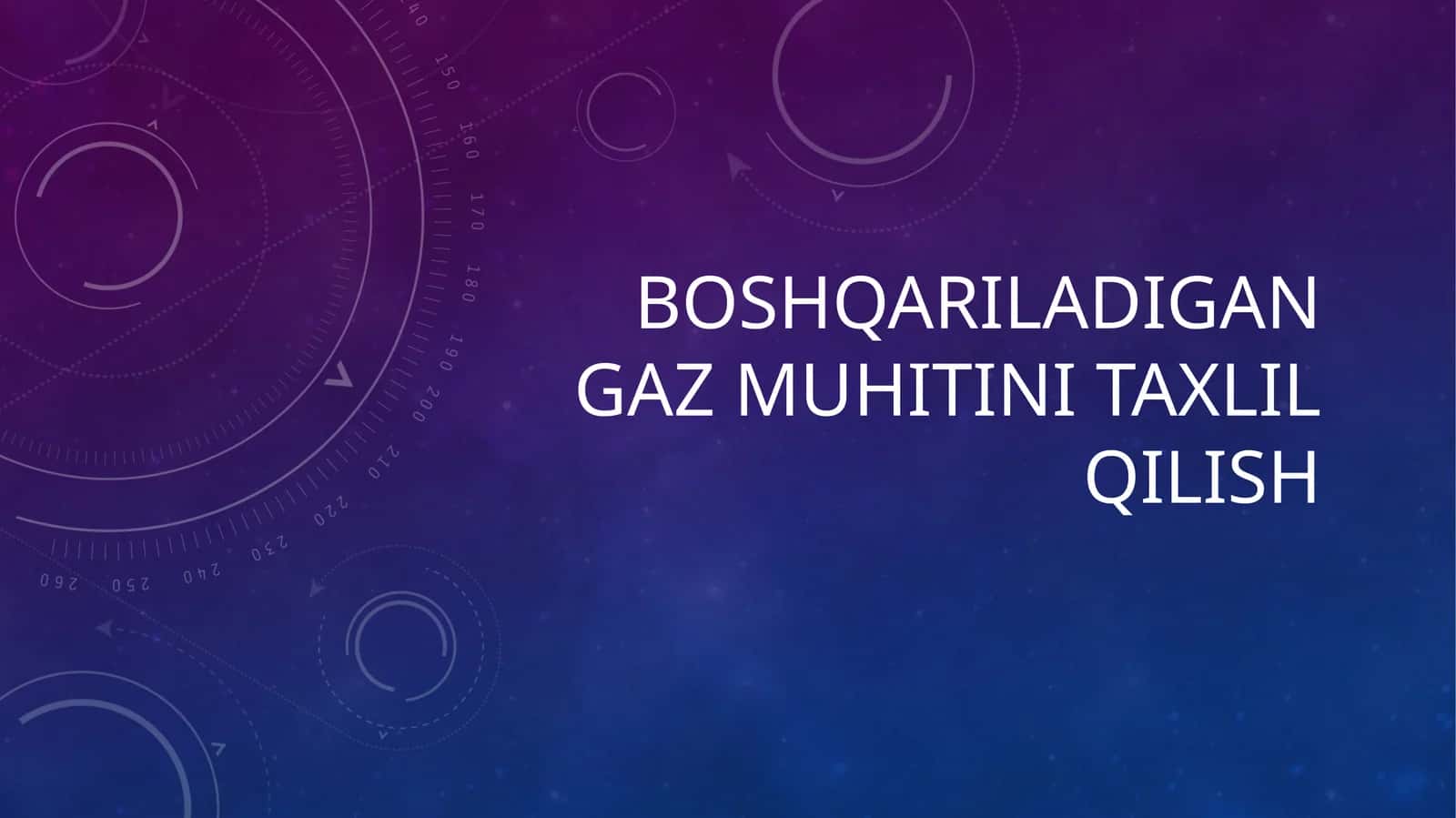 boshqariladigan gaz muhitini taxlil qilish 1