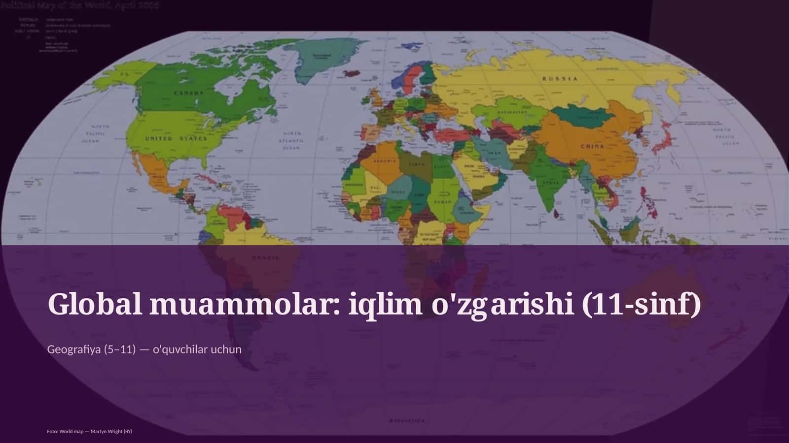 Global muammolar: iqlim o'zgarishi (11-sinf) 1