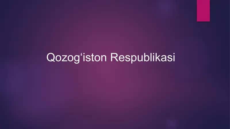 Qozogʻiston Respublikasi 1