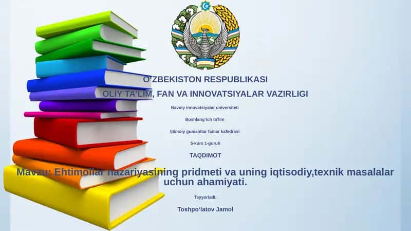 Ehtimollar nazariyasi 1